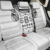 Super Samoa 685 Tribal Tattoo Back Car Seat Cover Siapo Pattern White Edition LT03 - Polynesian Pride