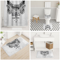 Super Samoa 685 Tribal Tattoo Bathroom Set Siapo Pattern White Edition LT03 - Polynesian Pride