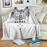 Super Samoa 685 Tribal Tattoo Blanket Siapo Pattern White Edition LT03 White - Polynesian Pride