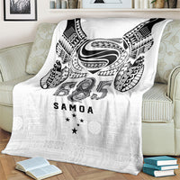 Super Samoa 685 Tribal Tattoo Blanket Siapo Pattern White Edition LT03 - Polynesian Pride