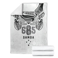 Super Samoa 685 Tribal Tattoo Blanket Siapo Pattern White Edition LT03 - Polynesian Pride