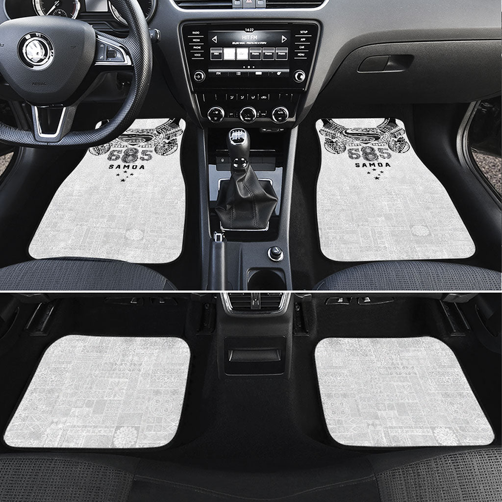 Super Samoa 685 Tribal Tattoo Car Mats Siapo Pattern White Edition