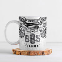 Super Samoa 685 Tribal Tattoo Ceramic Mug Siapo Pattern White Edition LT03 White - Polynesian Pride