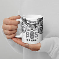 Super Samoa 685 Tribal Tattoo Ceramic Mug Siapo Pattern White Edition LT03 - Polynesian Pride