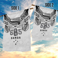 Super Samoa 685 Tribal Tattoo Garden Flag Siapo Pattern White Edition LT03 - Polynesian Pride