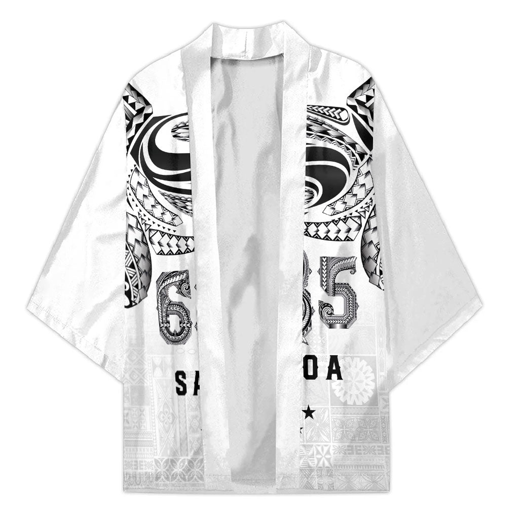 Super Samoa 685 Tribal Tattoo Kimono Siapo Pattern White Edition LT03 Unisex White - Polynesian Pride
