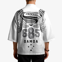 Super Samoa 685 Tribal Tattoo Kimono Siapo Pattern White Edition LT03 - Polynesian Pride
