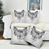 Super Samoa 685 Tribal Tattoo Pillow Cover Siapo Pattern White Edition LT03 - Polynesian Pride