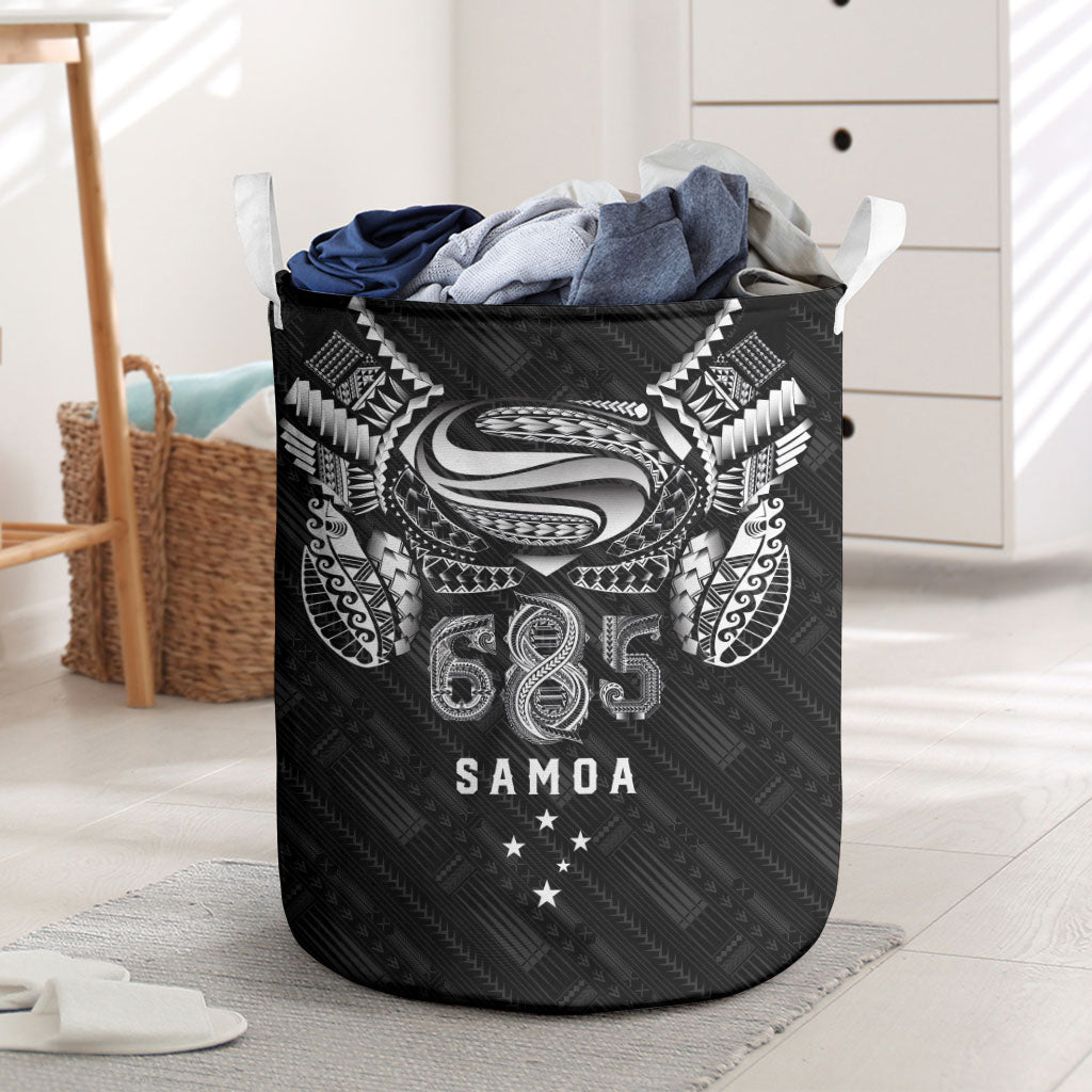 Super Samoa 685 Tribal Tattoo Laundry Basket Samoan Ornament Pattern Black Edition