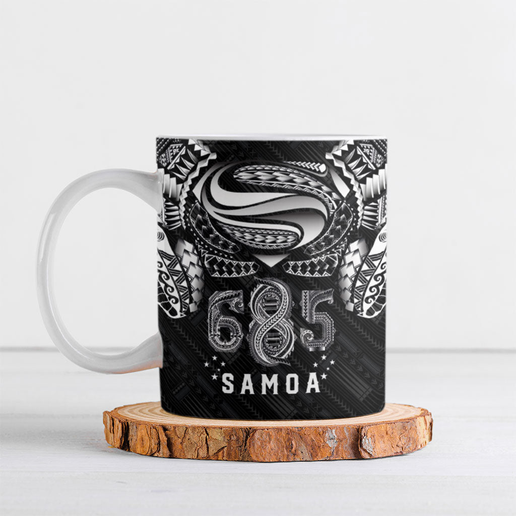 Super Samoa 685 Tribal Tattoo Ceramic Mug Samoan Ornament Pattern Black Edition