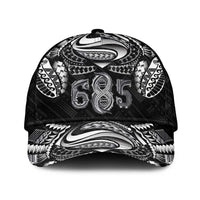 Super Samoa 685 Tribal Tattoo Classic Cap Samoan Ornament Pattern Black Edition LT03 Universal Fit Black - Polynesian Pride