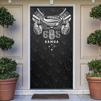 Super Samoa 685 Tribal Tattoo Door Cover Samoan Ornament Pattern Black Edition LT03 Black - Polynesian Pride
