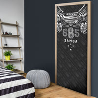 Super Samoa 685 Tribal Tattoo Door Cover Samoan Ornament Pattern Black Edition LT03 - Polynesian Pride