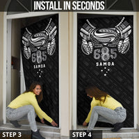 Super Samoa 685 Tribal Tattoo Door Cover Samoan Ornament Pattern Black Edition LT03 - Polynesian Pride