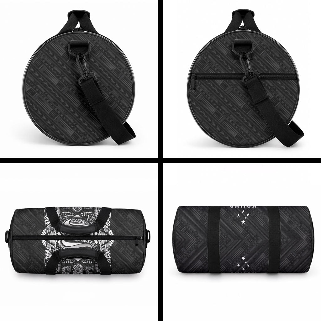 Super Samoa 685 Tribal Tattoo Duffle Bag Samoan Ornament Pattern Black Edition LT03 - Polynesian Pride