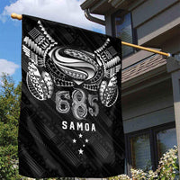 Super Samoa 685 Tribal Tattoo Garden Flag Samoan Ornament Pattern Black Edition LT03 - Polynesian Pride