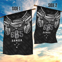 Super Samoa 685 Tribal Tattoo Garden Flag Samoan Ornament Pattern Black Edition LT03 - Polynesian Pride