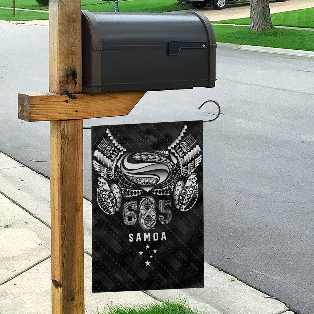 Super Samoa 685 Tribal Tattoo Garden Flag Samoan Ornament Pattern Black Edition LT03 - Polynesian Pride