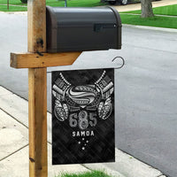 Super Samoa 685 Tribal Tattoo Garden Flag Samoan Ornament Pattern Black Edition LT03 - Polynesian Pride