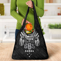 Super Samoa 685 Tribal Tattoo Grocery Bag Samoan Ornament Pattern Black Edition LT03 - Polynesian Pride