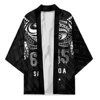 Super Samoa 685 Tribal Tattoo Kimono Samoan Ornament Pattern Black Edition LT03 Unisex Black - Polynesian Pride