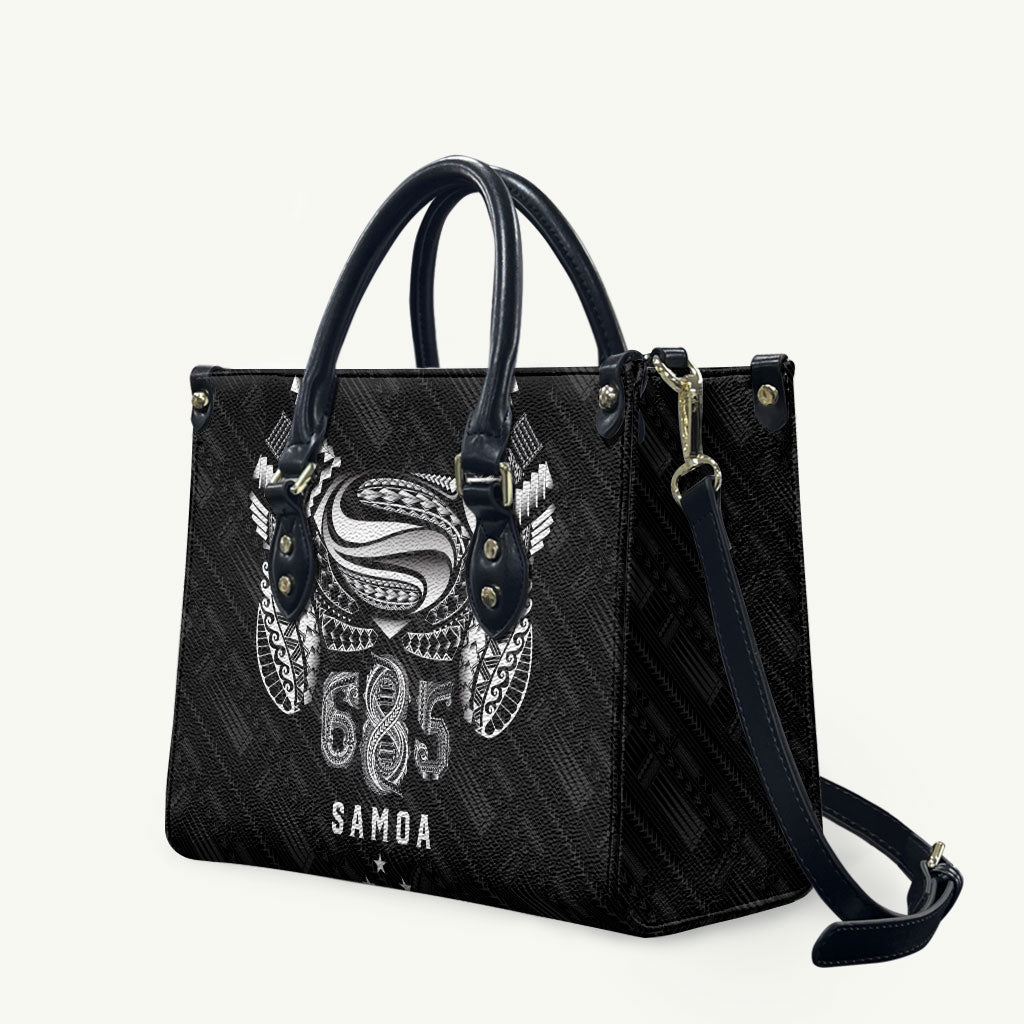 Super Samoa 685 Tribal Tattoo Leather Bag Samoan Ornament Pattern Black Edition
