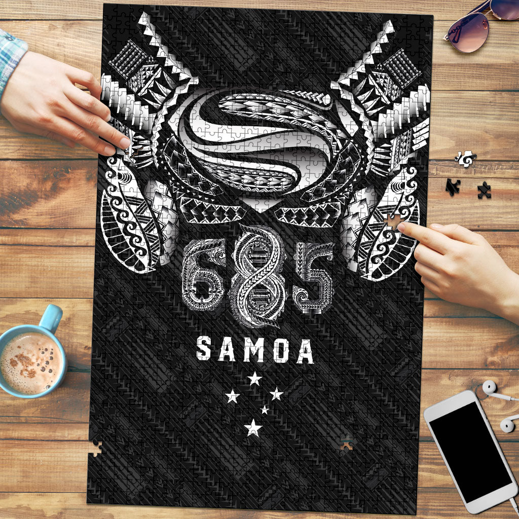 Super Samoa 685 Tribal Tattoo Puzzle Samoan Ornament Pattern Black Edition