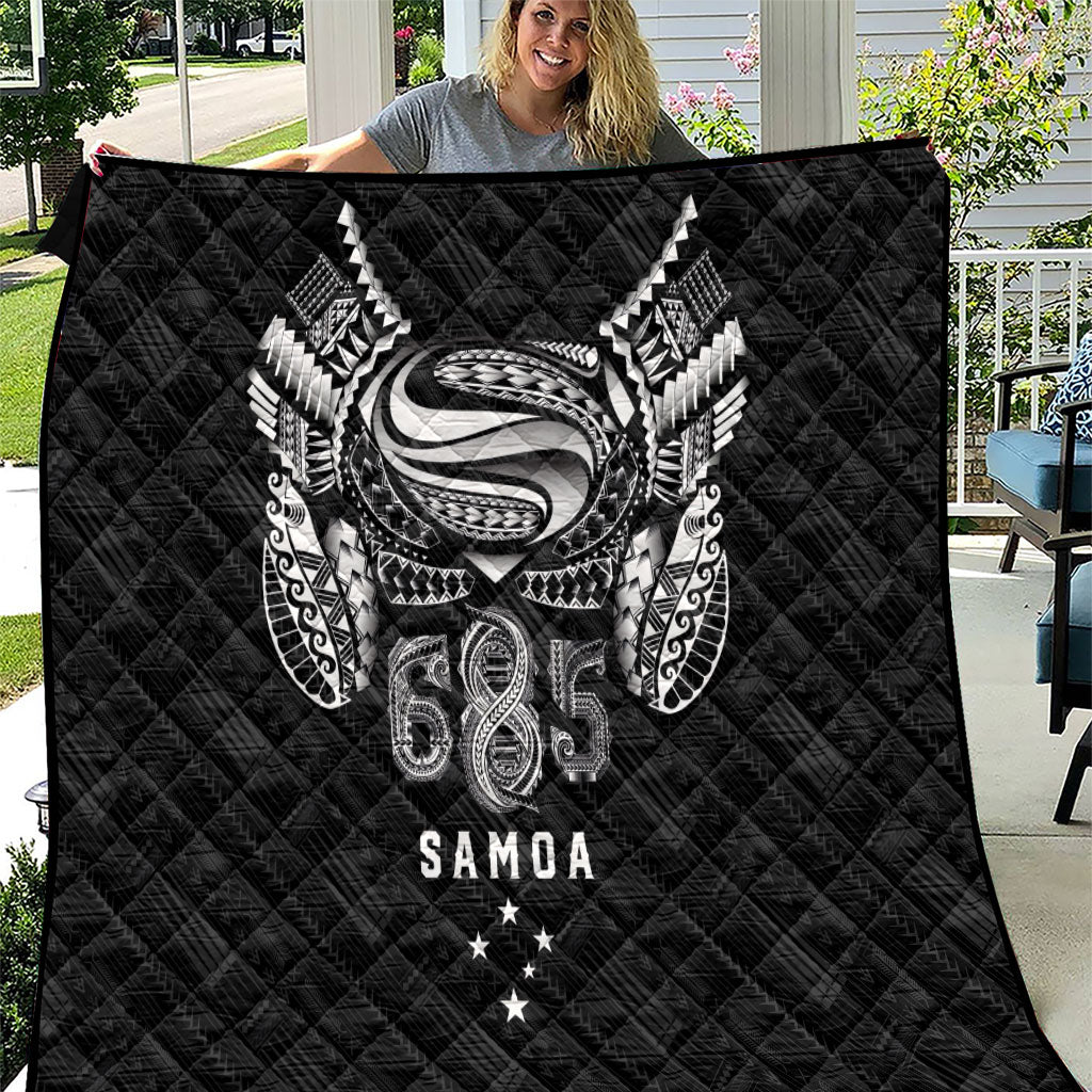 Super Samoa 685 Tribal Tattoo Quilt Samoan Ornament Pattern Black Edition