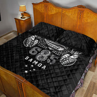 Super Samoa 685 Tribal Tattoo Quilt Bed Set Samoan Ornament Pattern Black Edition LT03 - Polynesian Pride