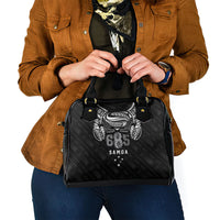 Super Samoa 685 Tribal Tattoo Shoulder Handbag Samoan Ornament Pattern Black Edition LT03 - Polynesian Pride