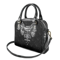 Super Samoa 685 Tribal Tattoo Shoulder Handbag Samoan Ornament Pattern Black Edition LT03 - Polynesian Pride