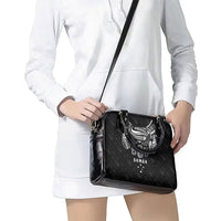 Super Samoa 685 Tribal Tattoo Shoulder Handbag Samoan Ornament Pattern Black Edition LT03 - Polynesian Pride