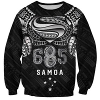 Super Samoa 685 Tribal Tattoo Sweatshirt Samoan Ornament Pattern Black Edition LT03 Unisex Black - Polynesian Pride
