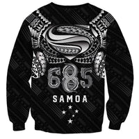 Super Samoa 685 Tribal Tattoo Sweatshirt Samoan Ornament Pattern Black Edition LT03 - Polynesian Pride
