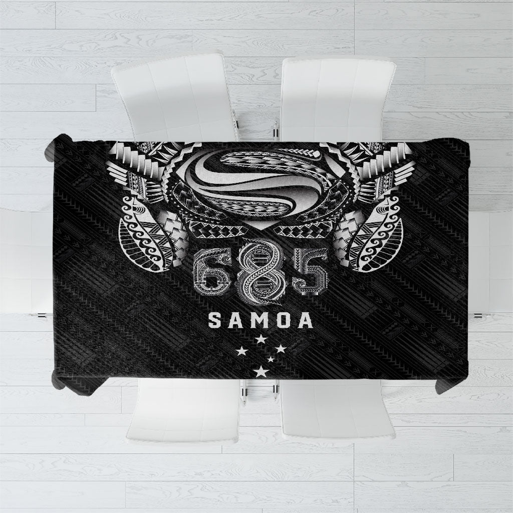 Super Samoa 685 Tribal Tattoo Tablecloth Samoan Ornament Pattern Black Edition