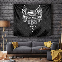 Super Samoa 685 Tribal Tattoo Tapestry Samoan Ornament Pattern Black Edition LT03 Black - Polynesian Pride