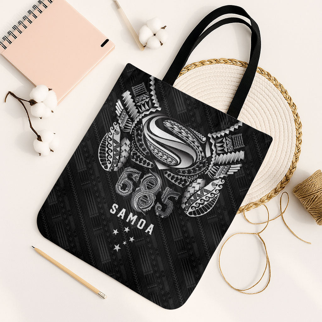 Super Samoa 685 Tribal Tattoo Tote Bag Samoan Ornament Pattern Black Edition