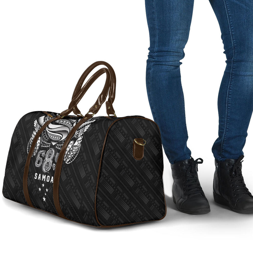 Super Samoa 685 Tribal Tattoo Travel Bag Samoan Ornament Pattern Black Edition LT03 - Polynesian Pride