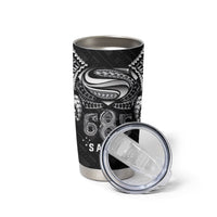 Super Samoa 685 Tribal Tattoo Tumbler Cup Samoan Ornament Pattern Black Edition LT03 - Polynesian Pride