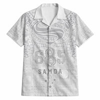 Super Samoa 685 Tribal Tattoo Hawaiian Shirt Siapo Pattern All-White Edition LT03 White - Polynesian Pride