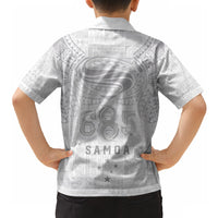 Super Samoa 685 Tribal Tattoo Hawaiian Shirt Siapo Pattern All-White Edition LT03 - Polynesian Pride