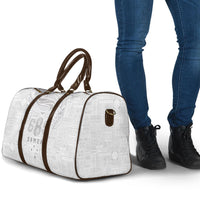 Super Samoa 685 Tribal Tattoo Travel Bag Siapo Pattern All-White Edition LT03 - Polynesian Pride