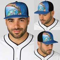 Hawaiian Connecting with the Ocean Baseball Net Cap Polynesian Pattern LT03 - Polynesian Pride
