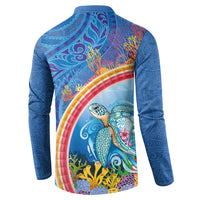 Hawaiian Connecting with the Ocean Button Sweatshirt Polynesian Pattern LT03 - Polynesian Pride