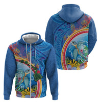 Hawaiian Connecting with the Ocean Zip Hoodie Polynesian Pattern LT03 - Polynesian Pride