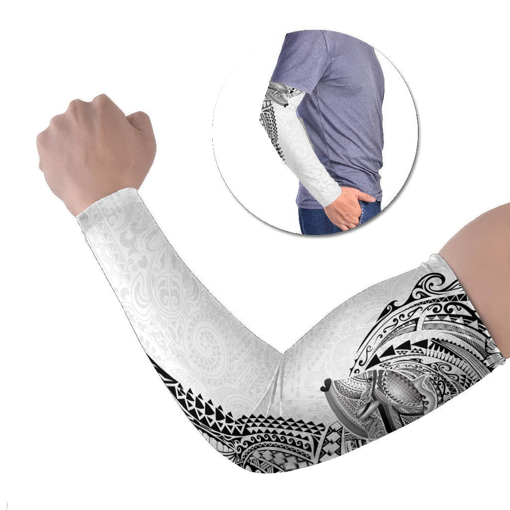 Hawaiian Humuhumu Tribal Tattoo Arm Sleeves Polynesian Kakau White Color