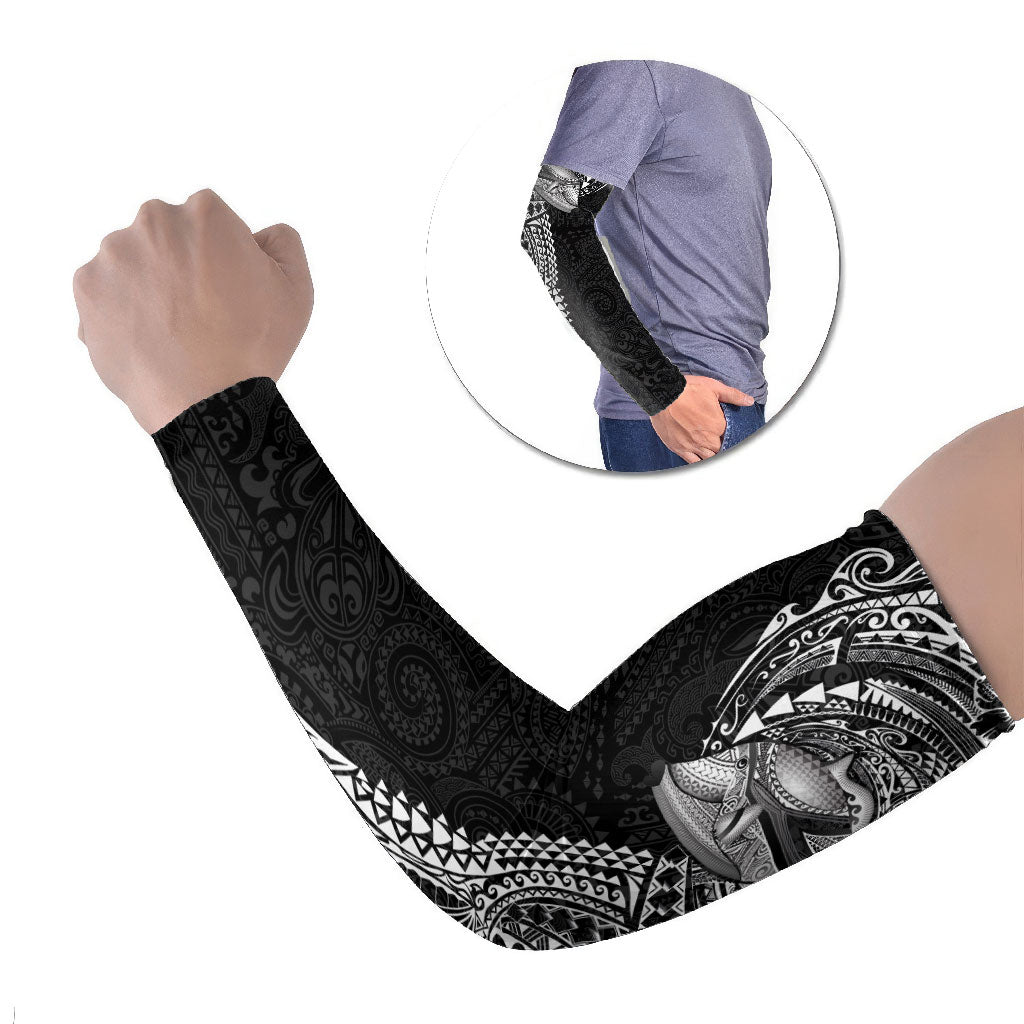 Hawaiian Humuhumu Tribal Tattoo Arm Sleeves Polynesian Kakau Black Color