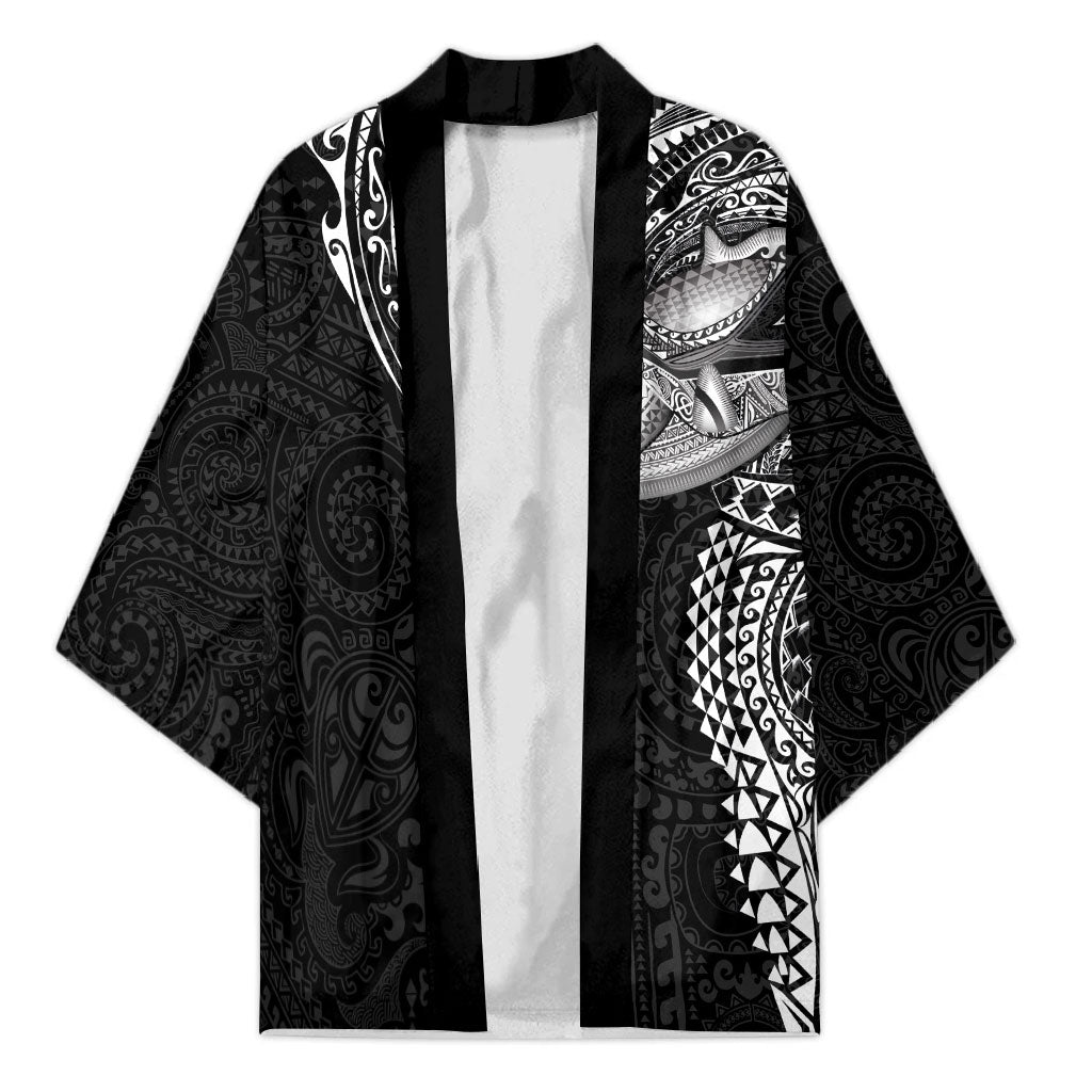 Hawaiian Humuhumu Tribal Tattoo Kimono Polynesian Kakau Black Color