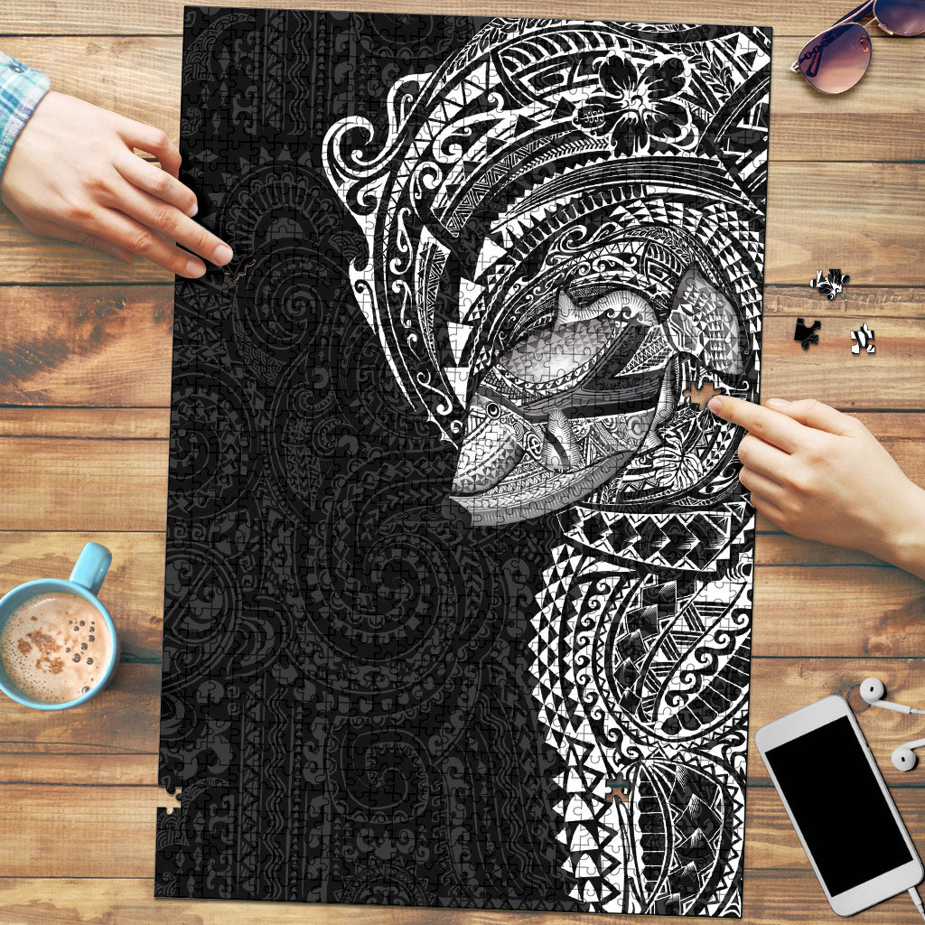 Hawaiian Humuhumu Tribal Tattoo Puzzle Polynesian Kakau Black Color LT03 Black - Polynesian Pride