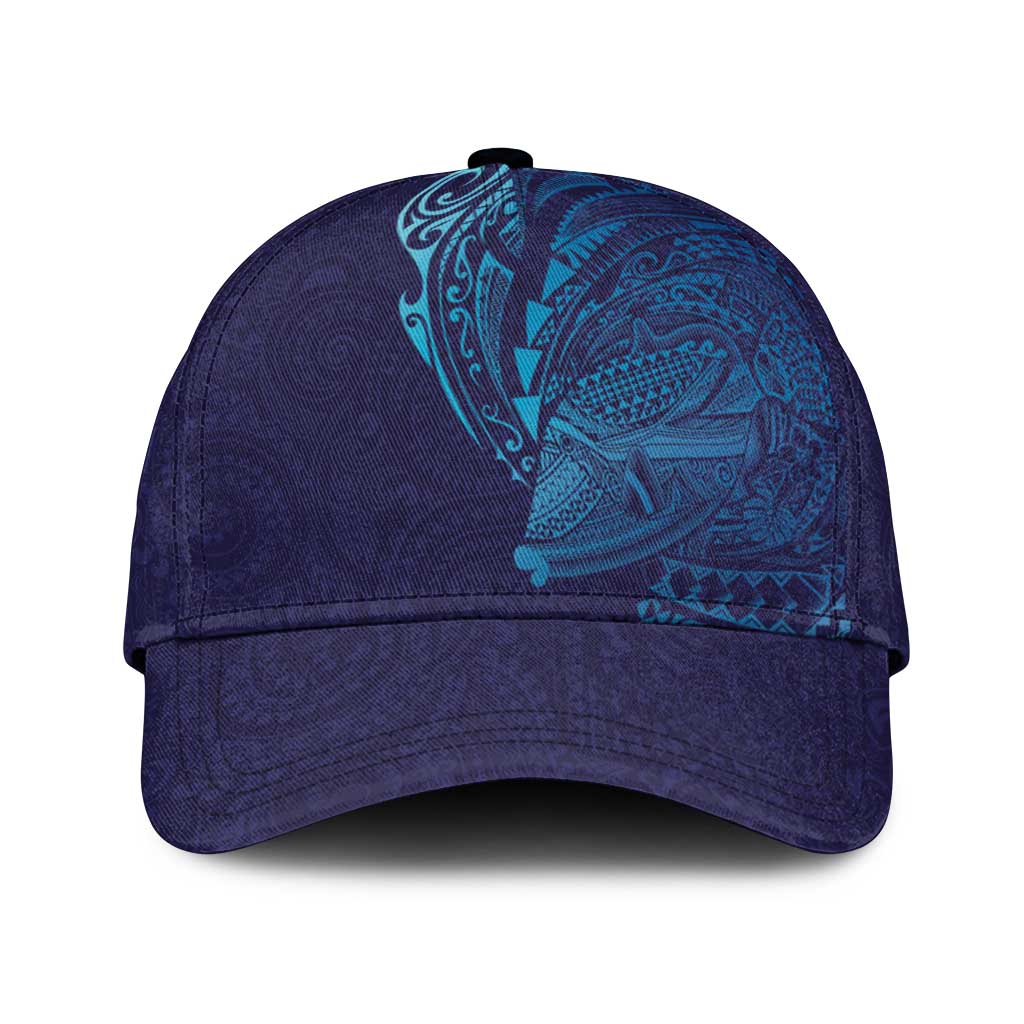 Hawaiian Humuhumu Tribal Tattoo Classic Cap Polynesian Kakau Turquoise Color LT03 Universal Fit Turquoise - Polynesian Pride